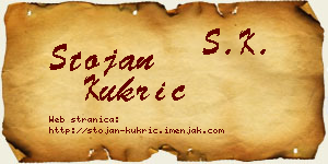 Stojan Kukrić vizit kartica